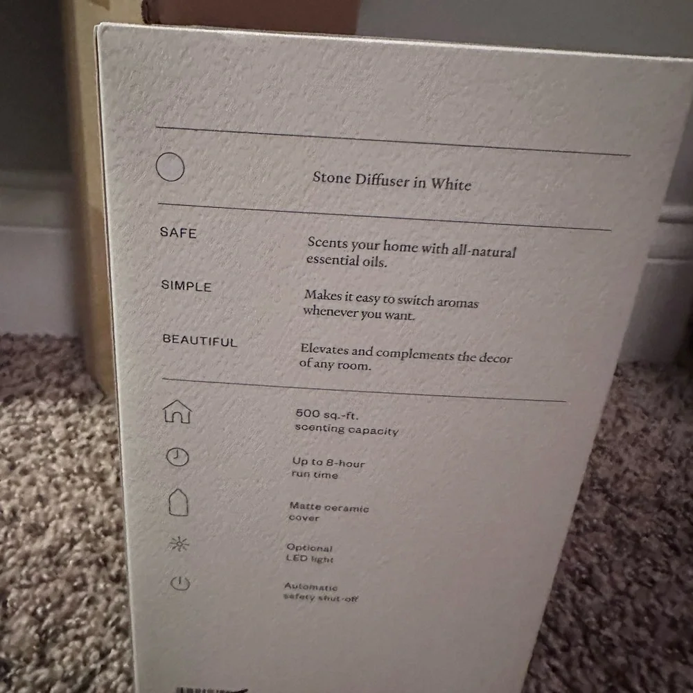 Vitruvi Stone Essential Oil Diffuser- NIB
